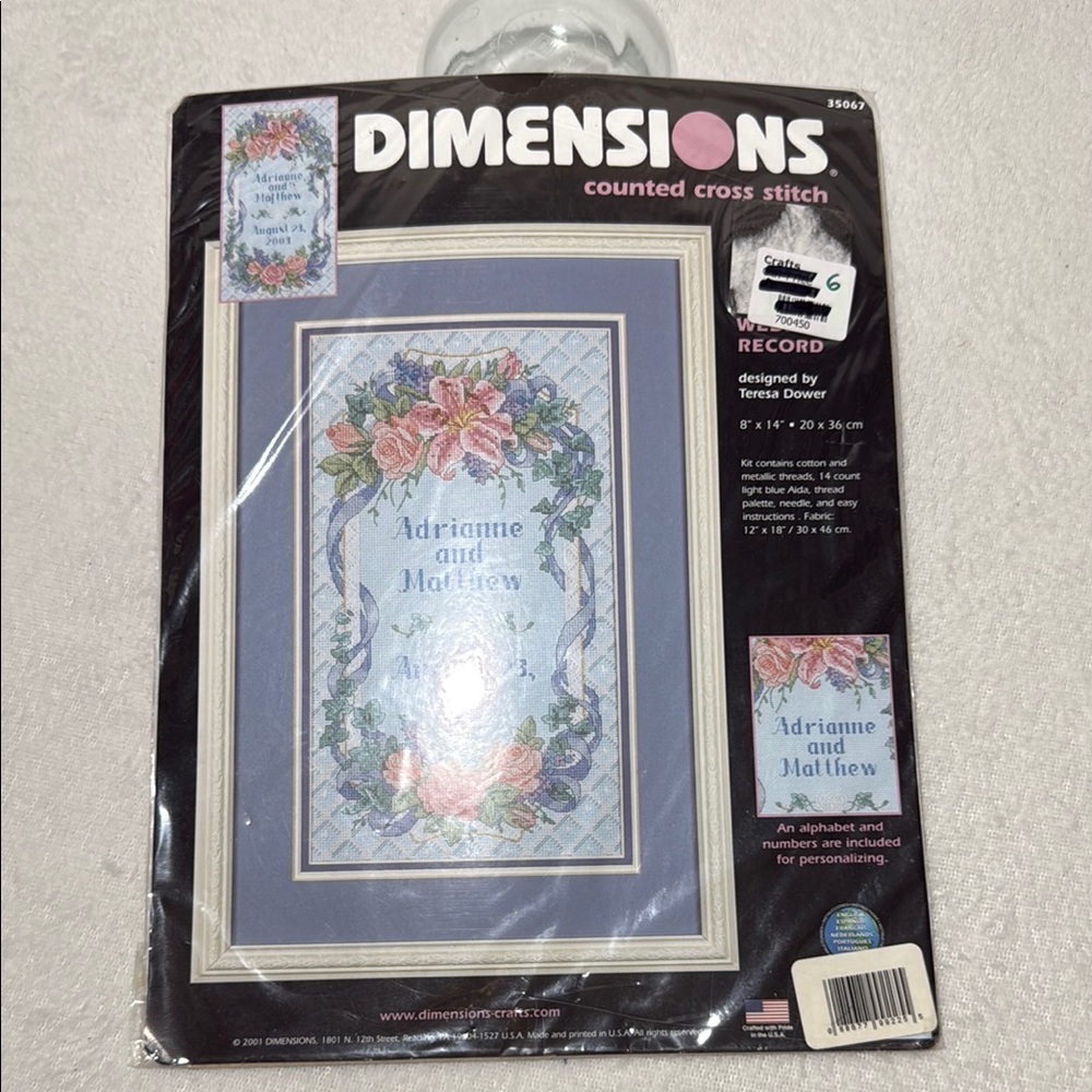 Dimensions Counted Cross Stitch Kit with Floral Design
